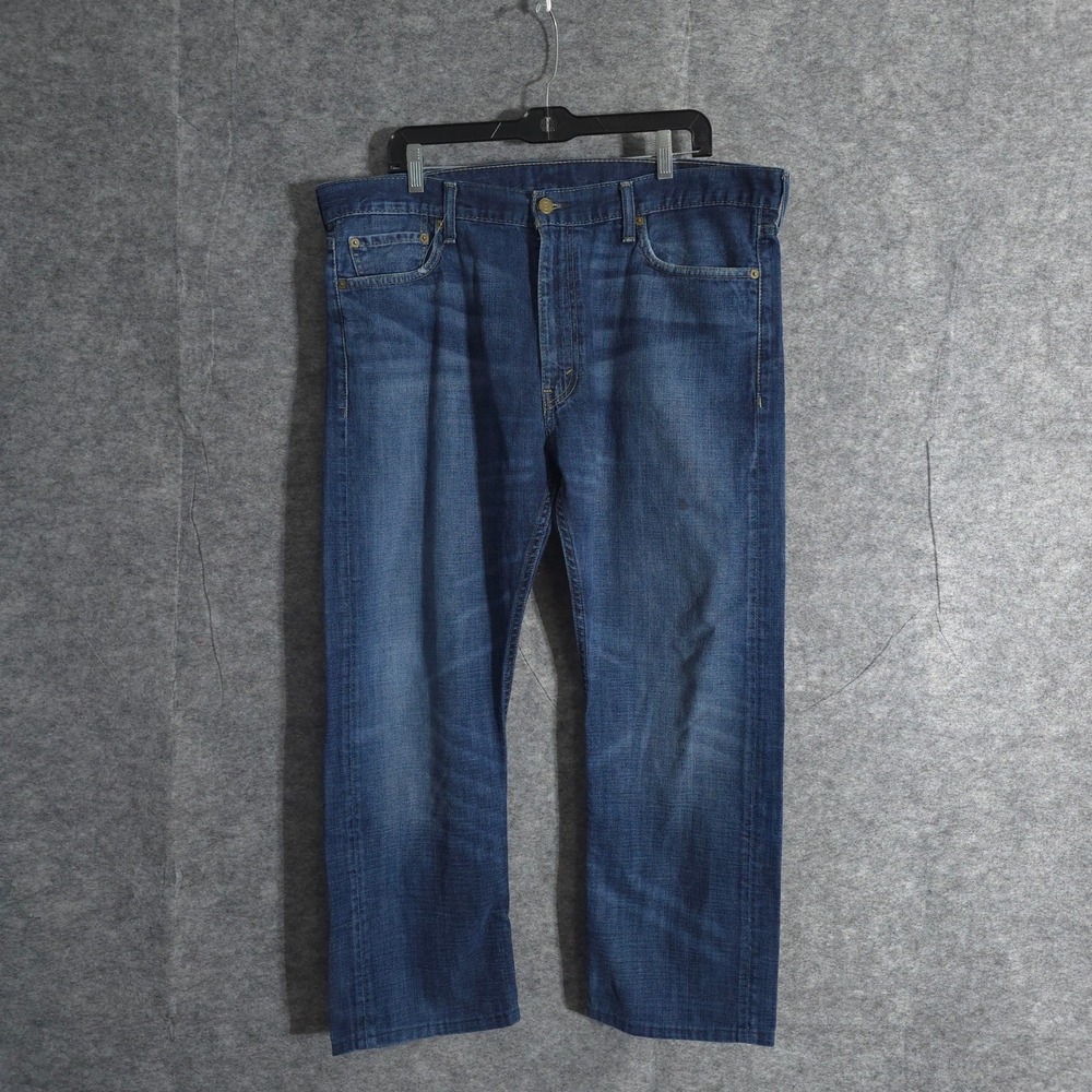 Levi's 513 Slim Straight Fit Jeans Blue Denim Mens W38 L30 Casual Western Cowboy